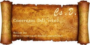 Csernyus Dániel névjegykártya